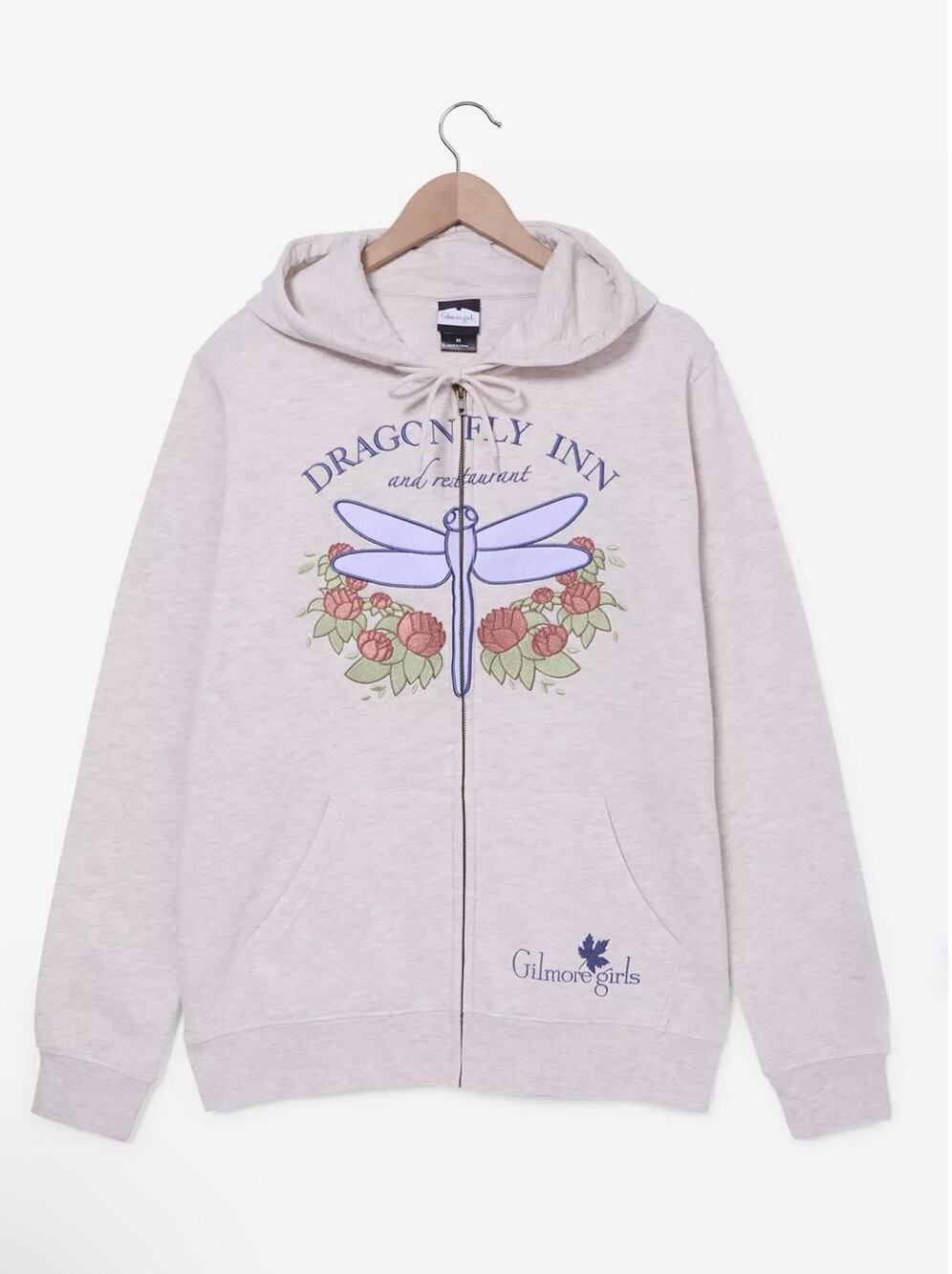 Gilmore Girls Dragonfly Inn Zippered Hoodie XS Embroidered - Loralei Superfan